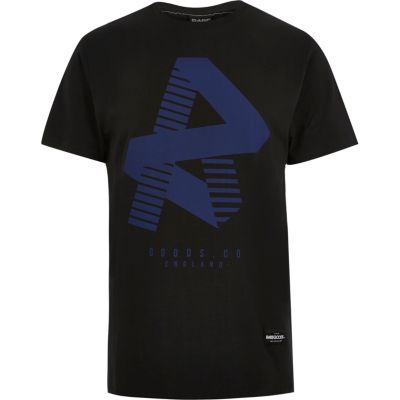 Black RAREGOODS.CO brand print t-shirt